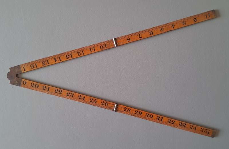 Vintage Rabone & Sons Boxwood And Brass 3-Foot Folding Rule.  No. 1167.