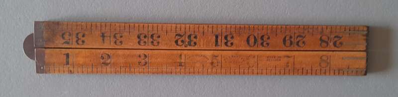 Vintage Rabone & Sons Boxwood And Brass 3-Foot Folding Rule.  No. 1167.