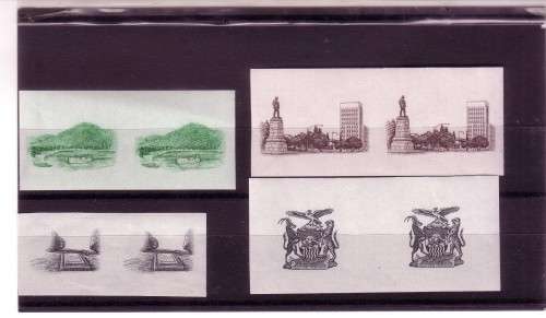 Imperforated color proofs from Waterlow Archives Nos 22 27 30 32 8 Stamps