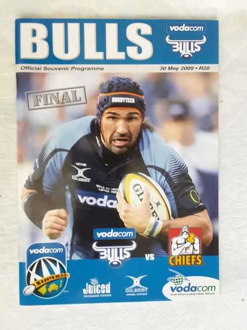 2009 Super 14 Final Bulls vs Chiefs Programme and Ticket