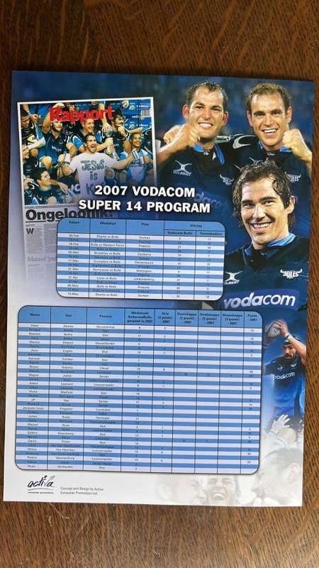 Northern Transvaal / Blue Bulls Rugby Celebration - details below