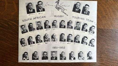 1951/52 South African Touring Team Pen Pics with signatures