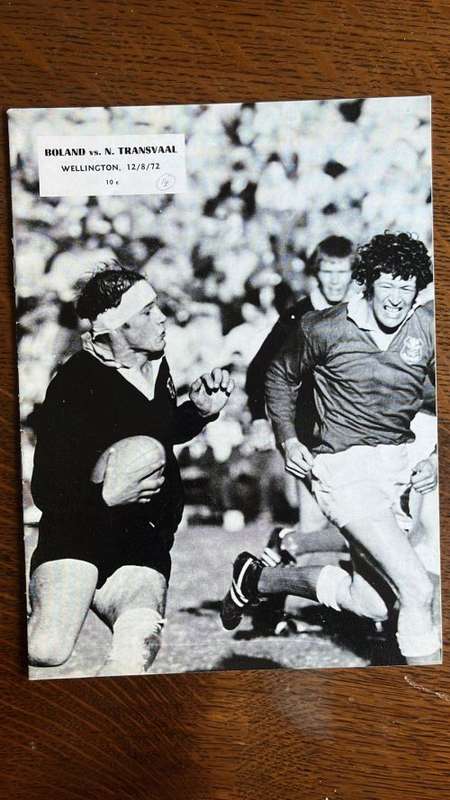 1972 Boland vs Northern Transvaal Baumgarten Currie Cup Programme