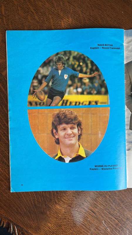 1980 Currie Cup Final Northern Transvaal vs Western Province Programme