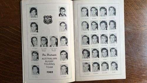 1969 South Africa vs Australia at Kings Park Stadium Programme