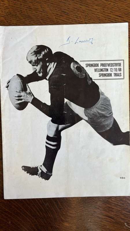 1968 Springbok Trials for Incoming British Lions Tour Programme
