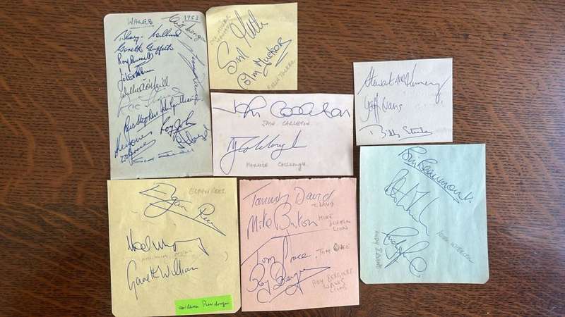 1970/80`s  Original Signatures UK Rugby Players, details below