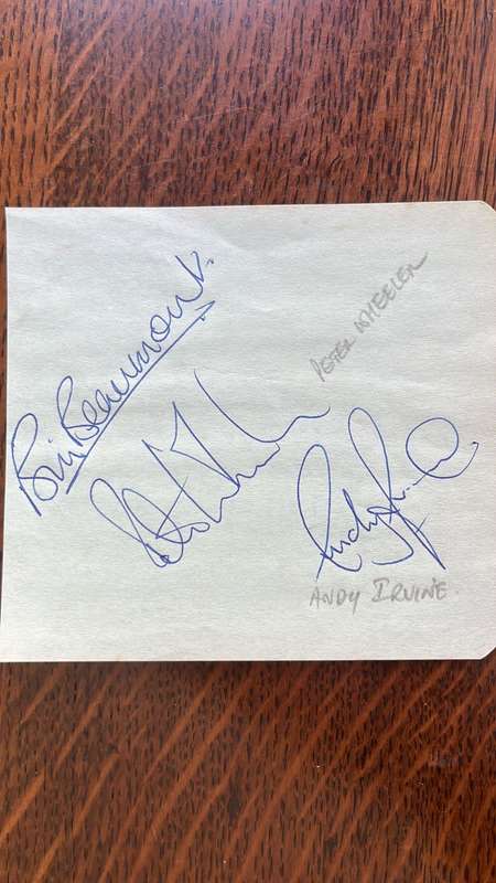 1970/80`s  Original Signatures UK Rugby Players, details below