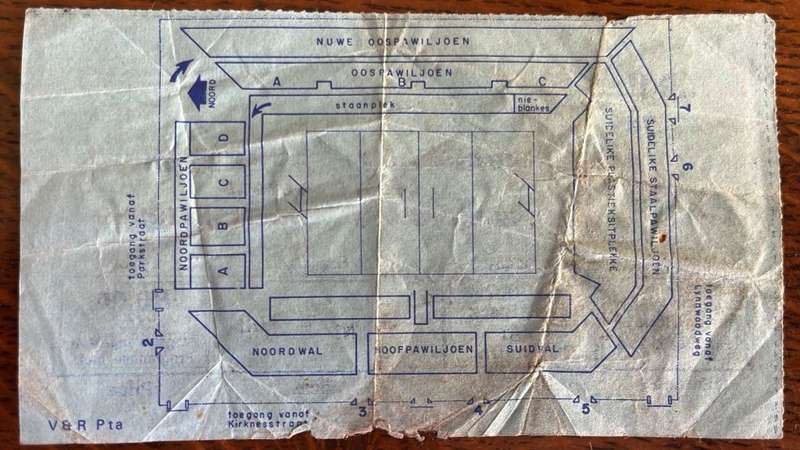 1974 Northern Transvaal vs British Lions Ticket