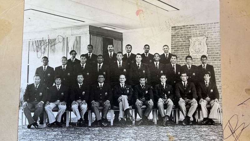 1974 South African Rugby Football Federation Signed Team Photo, details below
