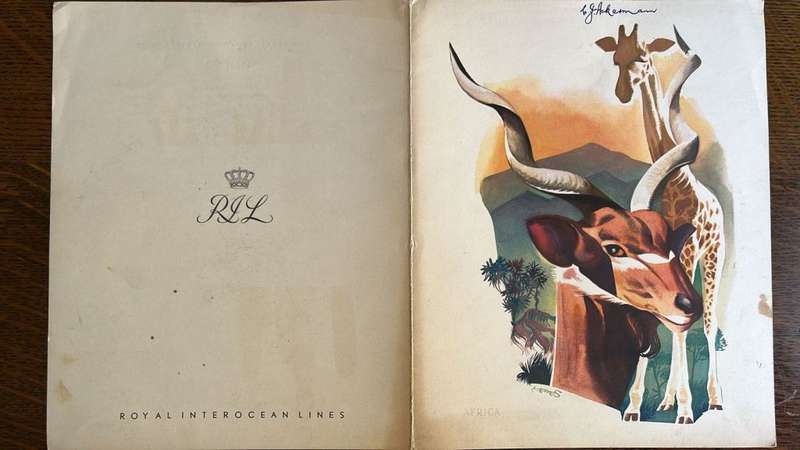 1959 Junior Springboks Dinner Menu Card, Signed, details below
