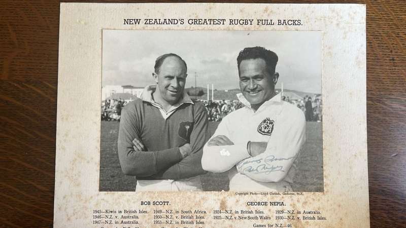 Original Photo - New Zealand`s Greatest Full Backs, Signed and Inscribed, details below