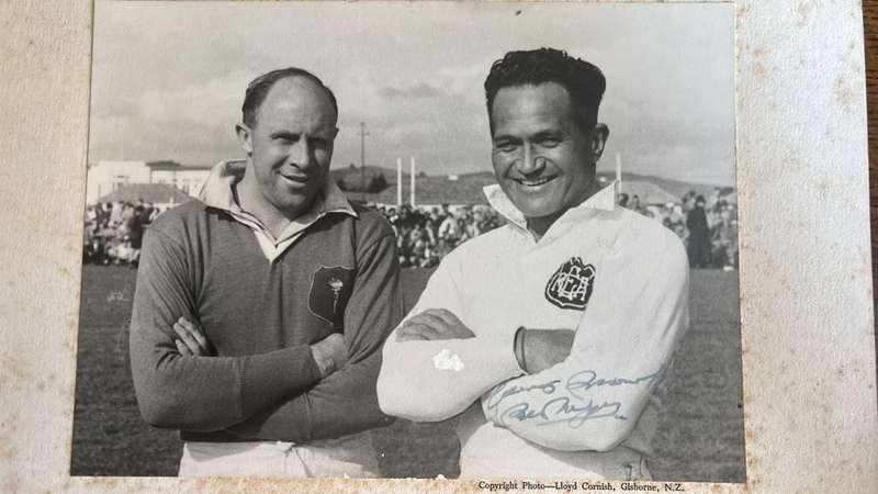 Original Photo - New Zealand`s Greatest Full Backs, Signed and Inscribed, details below