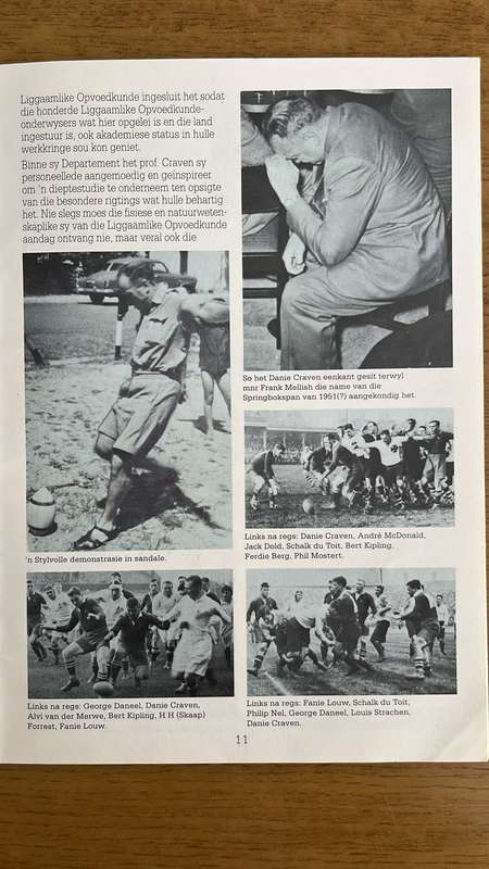 1990 Cravenspan vs Noord Transvaal Program en Kaartjie, Geteken, besonderhede onder