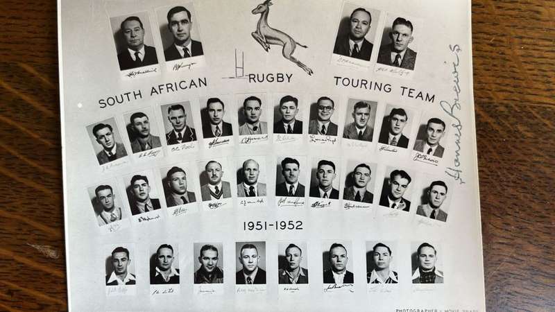 1951/52 South African Rugby Touring Team Signed Original Photo, details below