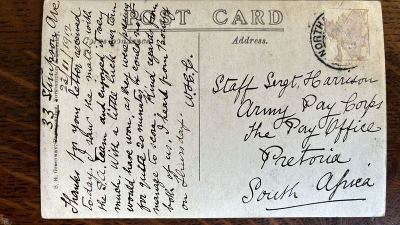 1912 East Midlands & South Africa Photo/Postcard, details below