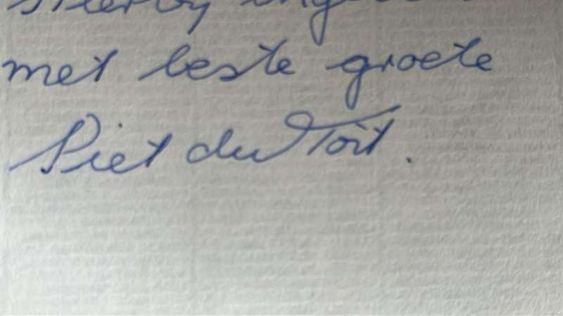 From Clayton`s Collection - Legends of Springbok Rugby - Piet Spiere du Toit Letter, details below