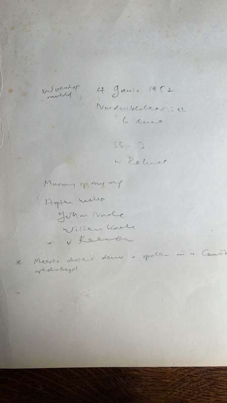 Boland Rugby - Original Action Photo & Dinner Menu Card, Signed, details below