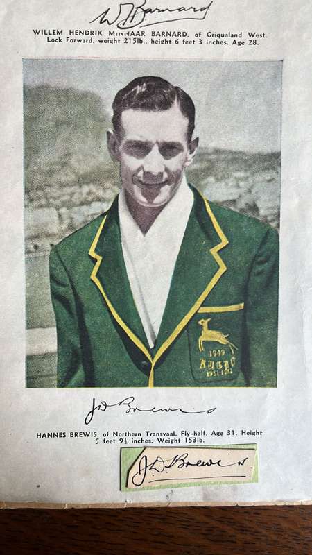 1952 Outspan Magazine with Rugby Supplement & Original Signatures, details below