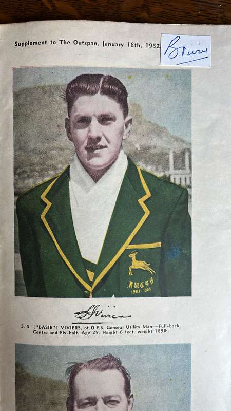 1952 Outspan Magazine with Rugby Supplement & Original Signatures, details below