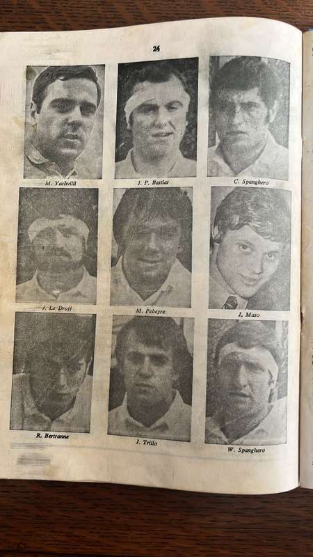 1971 France vs South Africa at Free State Stadium Programme, details below