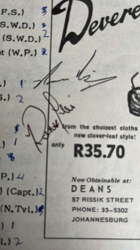 1963 Springboks vs Wallabies Pictorial Souvenir Programme, Signed, details below