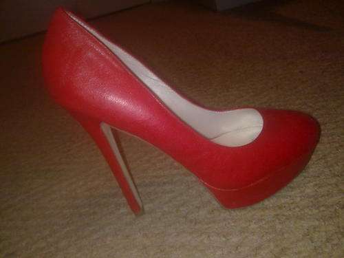 Aldo Red High Platforms Size "36" (3-4)