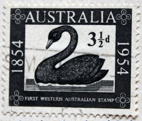 Australia 1954 - 100th Anniversary of the First Western Australian Stamp