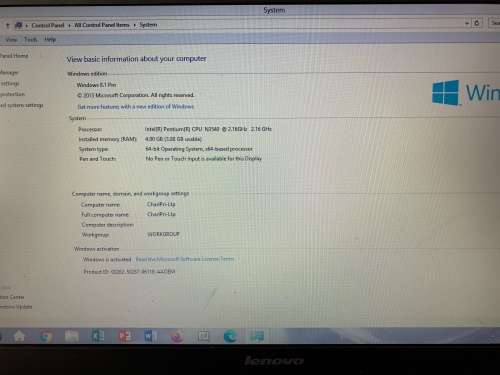 Lenovo duel core, see fotos for specs