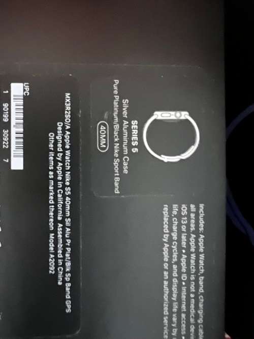 Apple watch 5 Nike Silver Aluminum 40mm