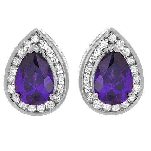 Genuine Sterling Silver 7.80ctw Earrings