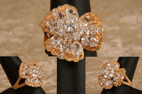 STUNNING 6CT TW DINNER RING, SZ 7