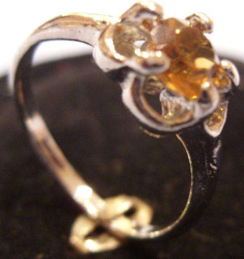 Ladies 925 Ring Simulated Topaz