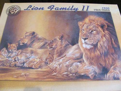 Genuine Linda Lemon Collection 1500 PC Lion Family Puzzle - BRAND NEW
