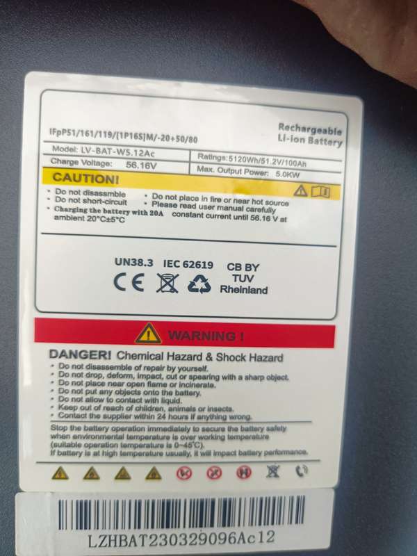 Battery Lithium Valley 48V Wall Mounted Battery 5KW