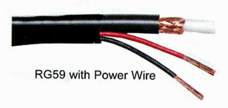 RG59U CAMERA VIDEO AND POWER CABLE 2 IN 1 MIL SPEC 100METER
