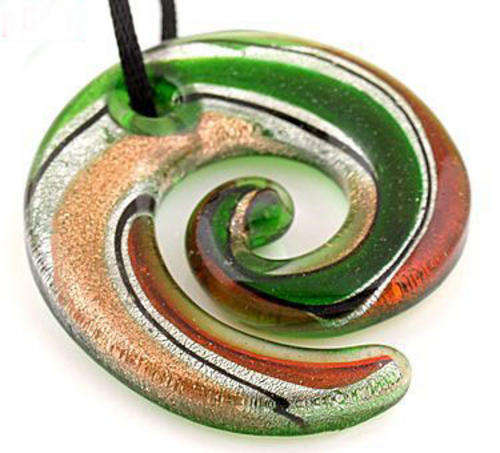 BEAUTIFUL VORTEX POLYCHROME MURANO GLASS PENDANT