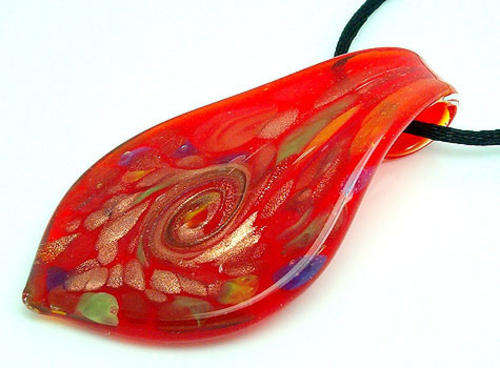 BEAUTIFUL VORTEX POLYCHROME MURANO GLASS PENDANT