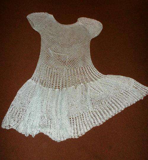 Pale Aquamarine Crochet Dress