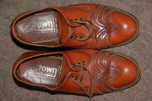 Leather Look Men's Shoes, 70s Vintage