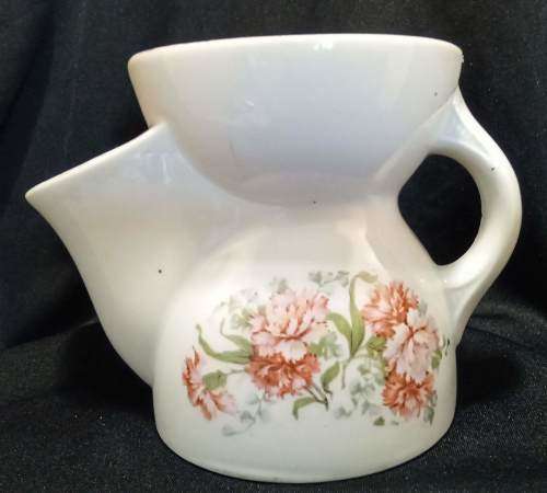 Vintage shaving cup Carnations