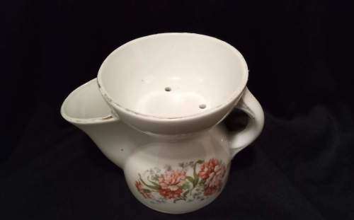 Vintage shaving cup Carnations