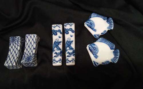 Lovely vintage porcelain Chopstick holders