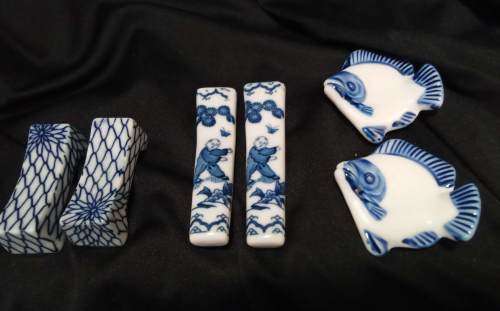 Lovely vintage porcelain Chopstick holders