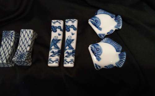 Lovely vintage porcelain Chopstick holders