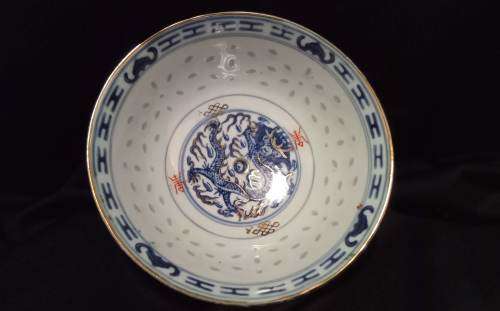 Vintage Chinese Rice bowl set with spoons