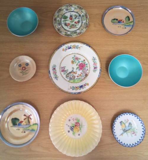 Beautiful vintage mixed side plate and smaller Lot 1
