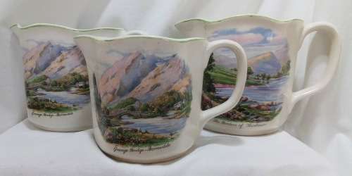 Three stunning vintage trio of Nelson ware pitchers