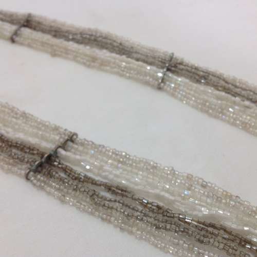 Exquisite vintage glass seed bead necklace