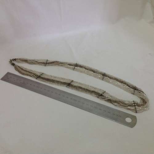 Exquisite vintage glass seed bead necklace